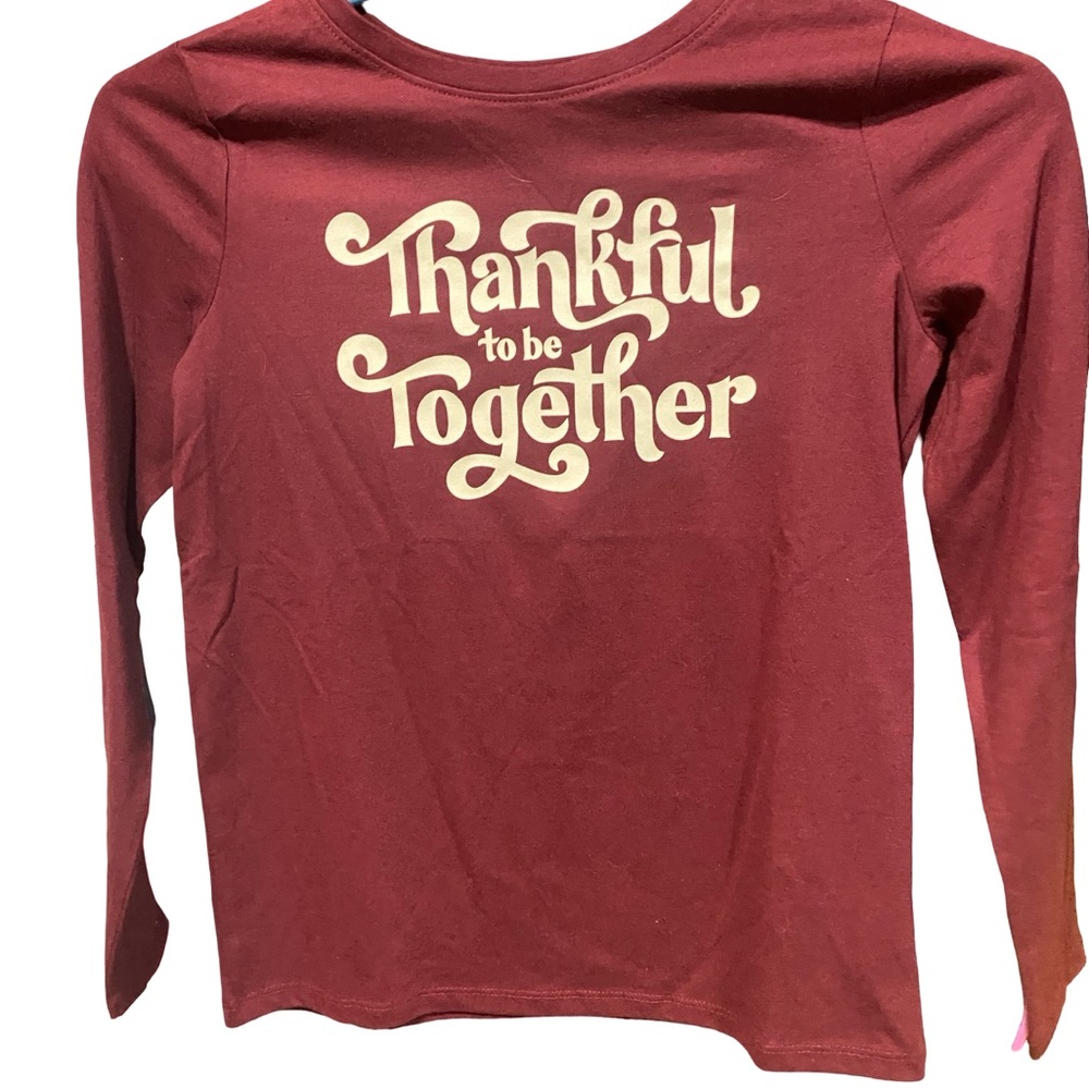 Kids Maroon Long Sleeve Shirt holiday